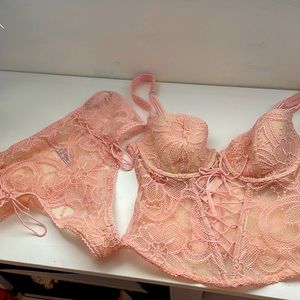 Victoria's Secret Pink Lace Lingerie Set